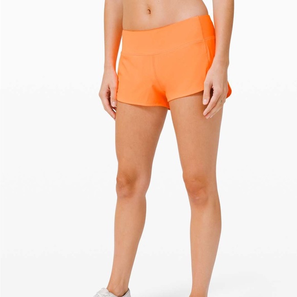 lululemon athletica Shorts Rare Neon Lulu Shorts Worn Twice Poshmark